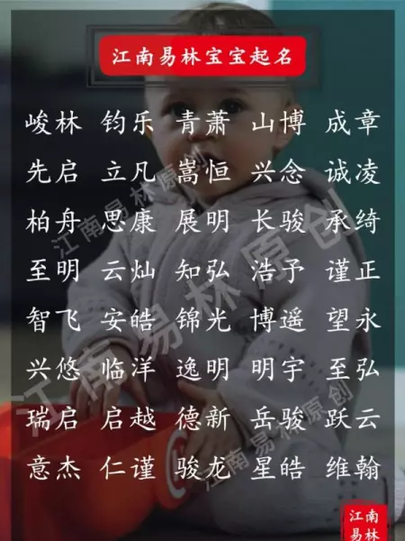 男孩起名字用什么字好(8)