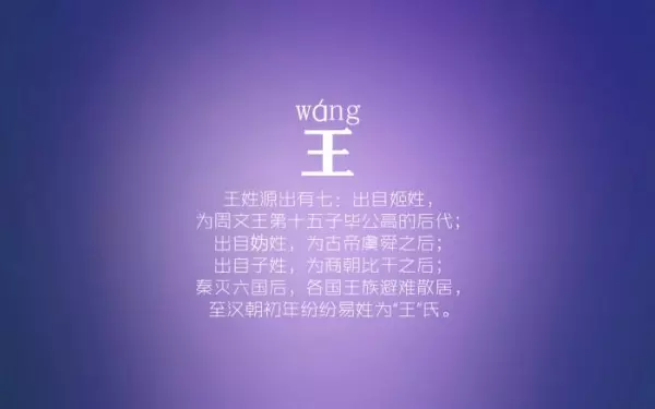 王姓是怎么来的简介20字(1)