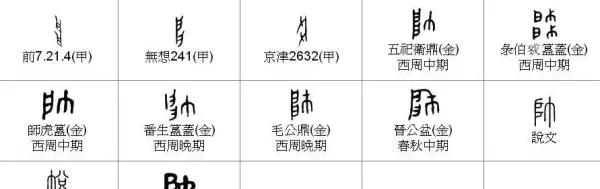 帅的繁体字有几种写法(1)
