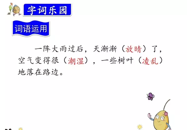 水洼的意思三年级铺满金色巴掌的水泥道(47)